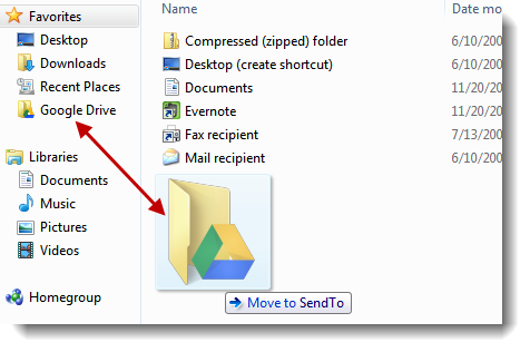google drive folder on desktop
